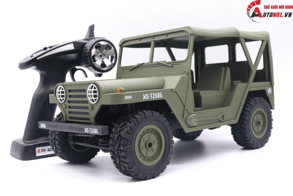 MÔ HÌNH XE ĐIỀU KHIỂN BG1522 JEEP OF ROAD GREEN TỈ LỆ 1:14 6601