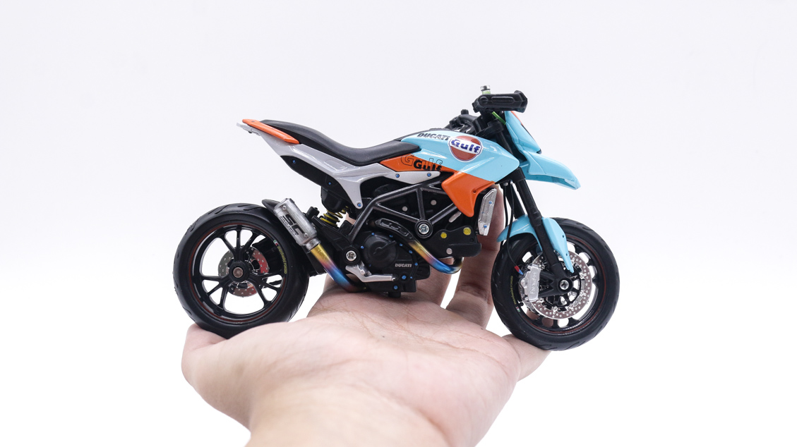  Mô hình xe độ Ducati Hyper Motard Maisto Gulf Ver Pô SC project 1:12 Autono1 Maisto D146A 