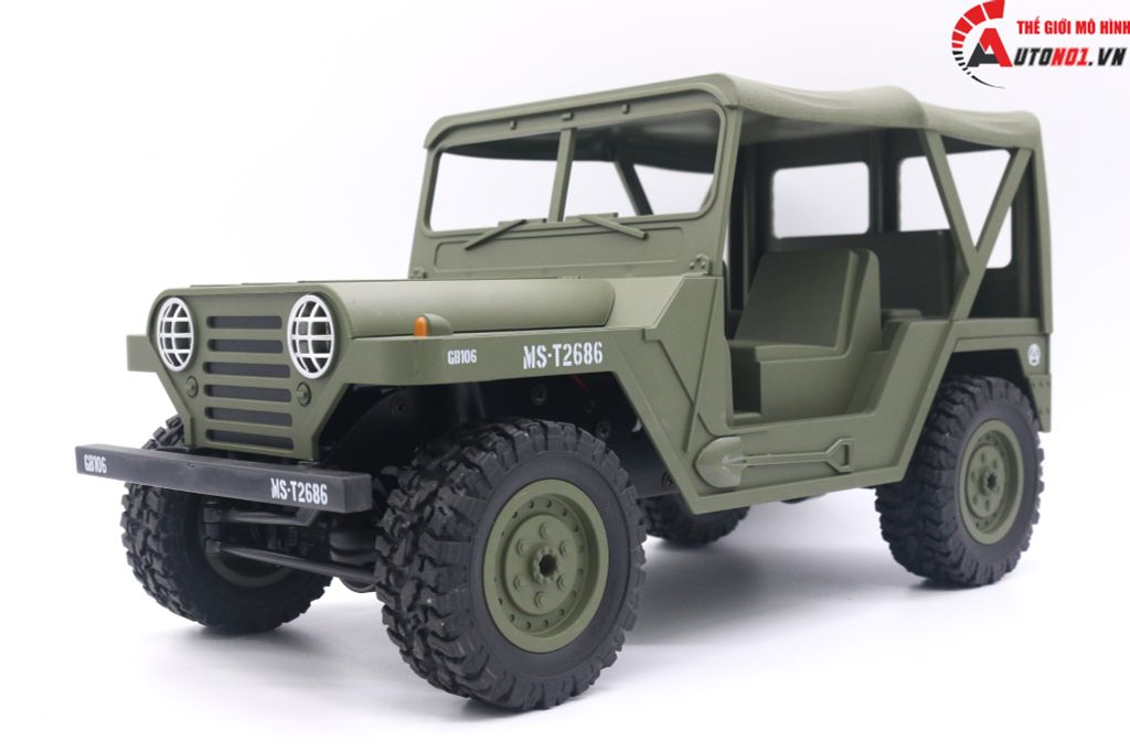 MÔ HÌNH XE ĐIỀU KHIỂN BG1522 JEEP OF ROAD GREEN TỈ LỆ 1:14 6601