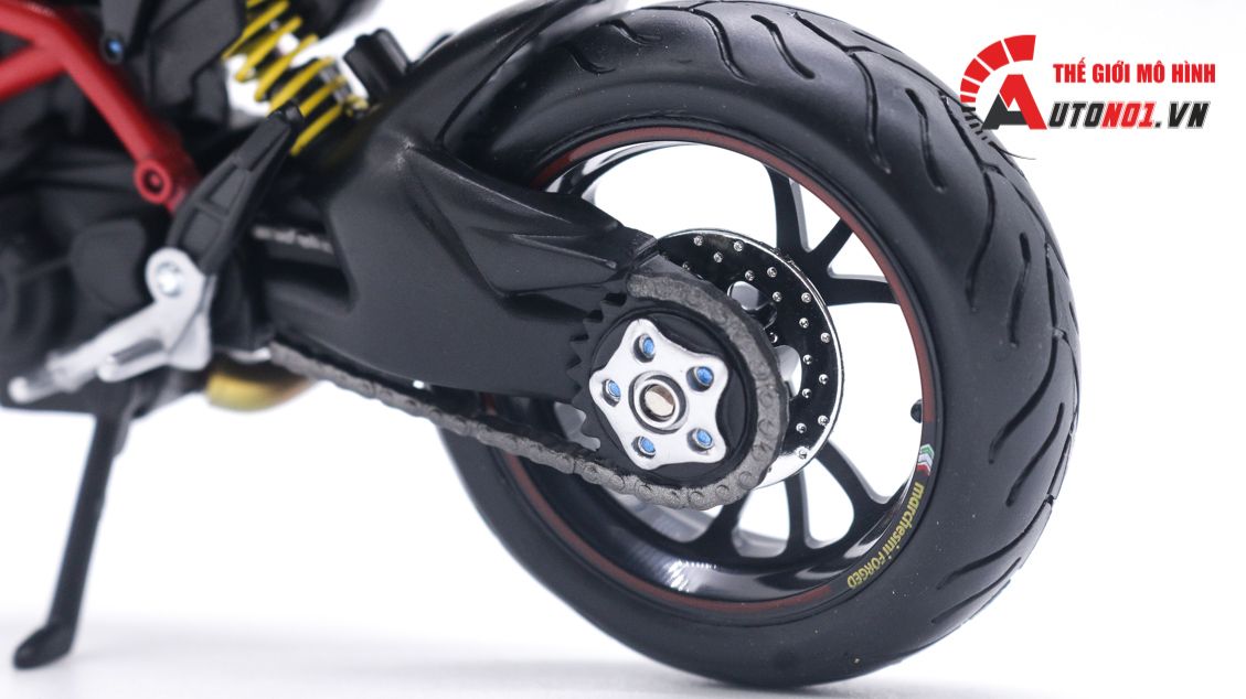  Mô hình xe độ Ducati Hypermotard Pô SC Project 1:12 Autono1 Maisto D146B 