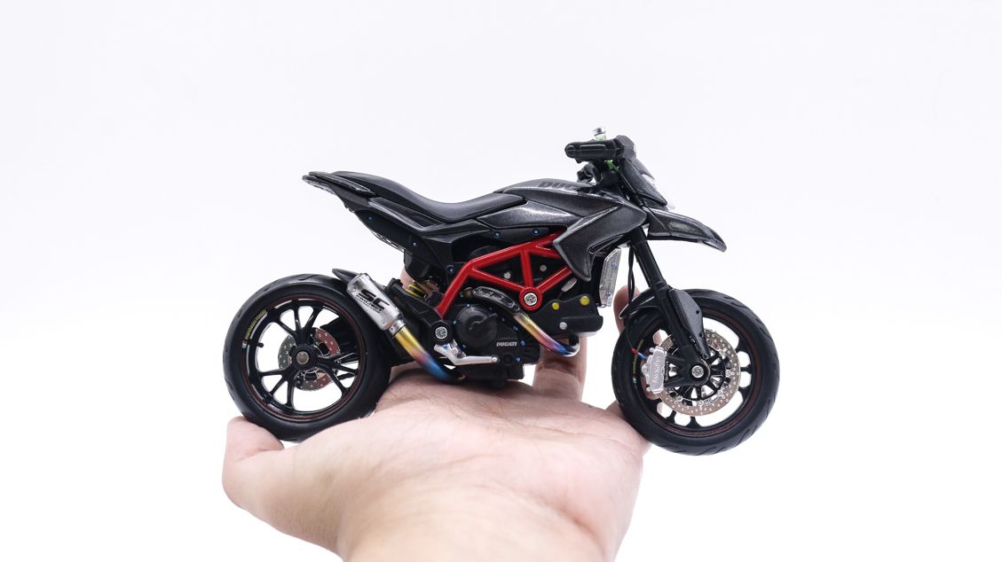  Mô hình xe độ Ducati Hypermotard Pô SC Project 1:12 Autono1 Maisto D146B 