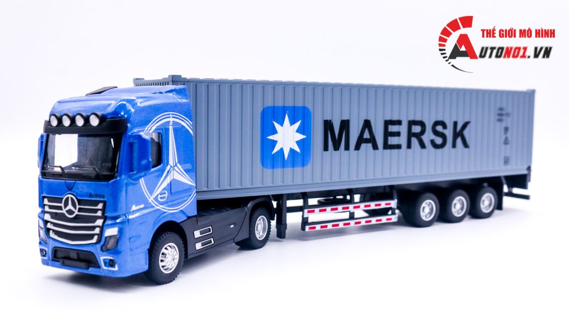  Mô hình xe đầu kéo container Mecedes Ben Actros có đầu kim loại 31x6x8cm tỉ lệ 1:36 8230 