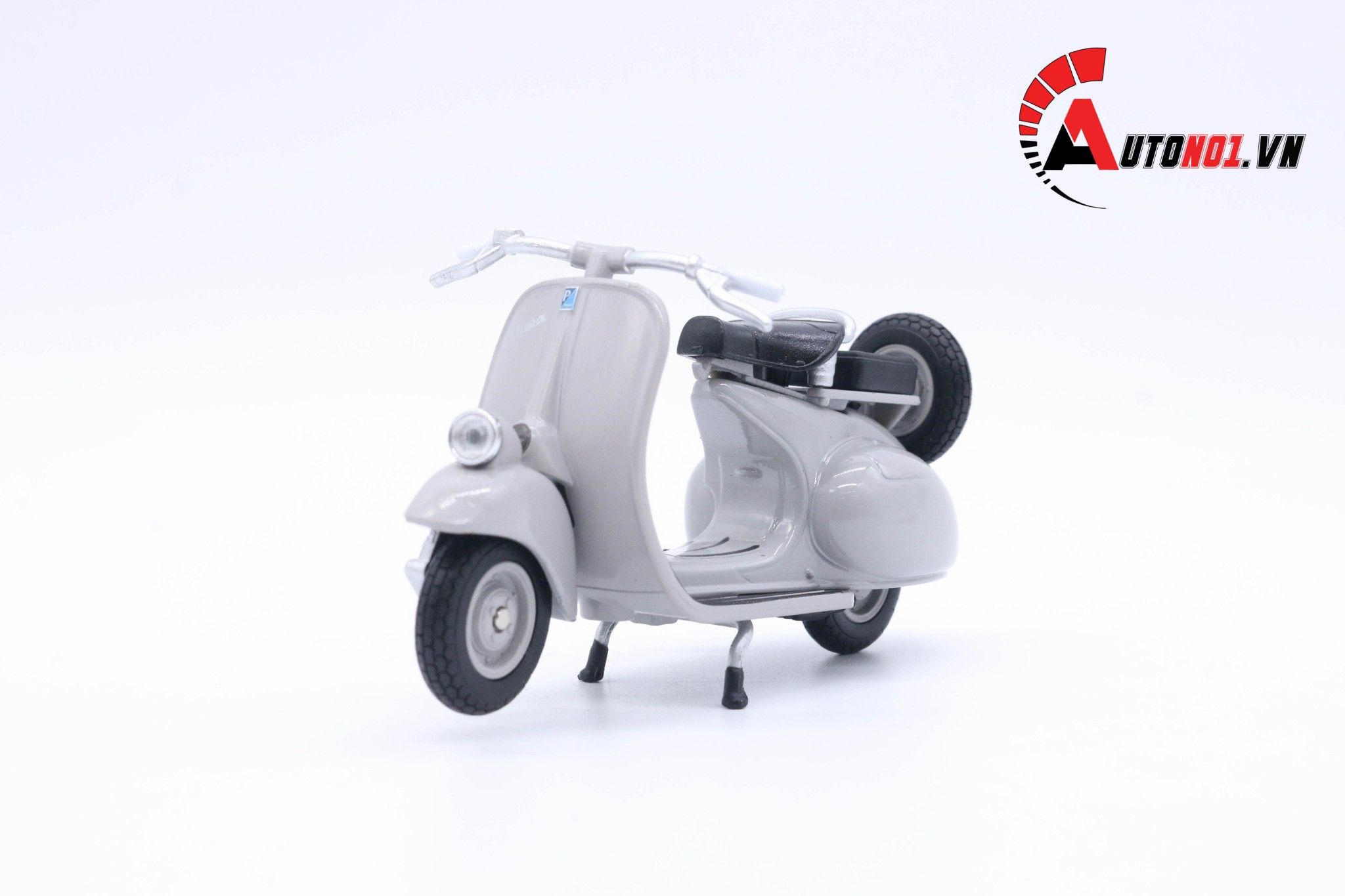  Mô hình xe Vespa 125cc 1953 grey 1:18 Welly MT078K 