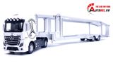  Mô hình xe đầu kéo chở xe truck trailer Mecedes Benz Actros có đầu kim loại 41x6x8cm tỉ lệ 1:36 8231 