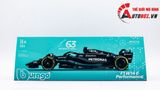  Mô hình xe đua F1 Formula Mercedes Benz Petronas 2023 W14 hộp mica có figure tỉ lệ 1:24 Bburago OT328 