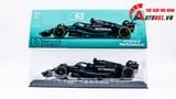  Mô hình xe đua F1 Formula Mercedes Benz Petronas 2023 W14 hộp mica có figure tỉ lệ 1:24 Bburago OT328 