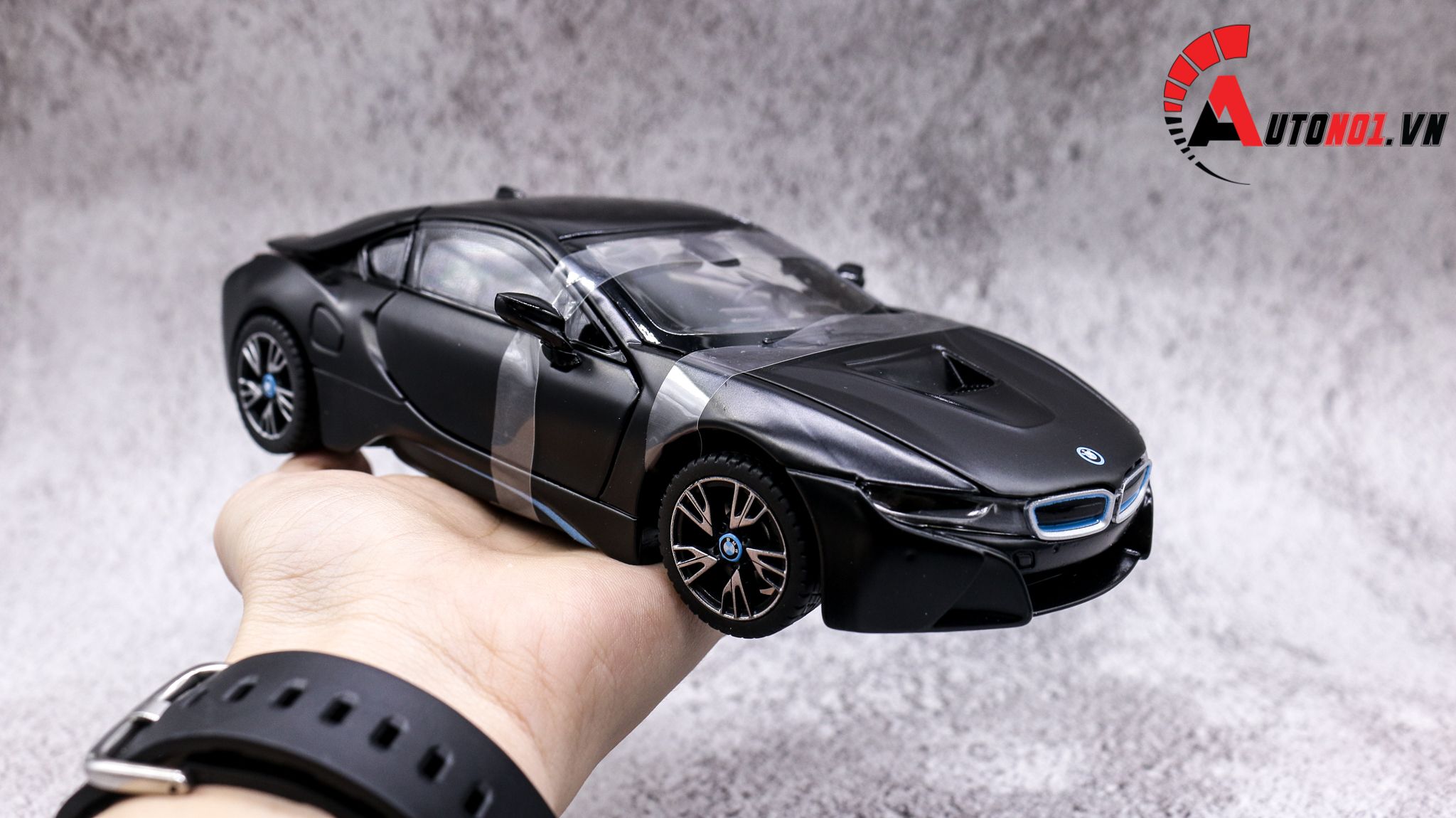  Mô hình xe Bmw I8 đánh lái được full open 1:24 Rastar 3661 