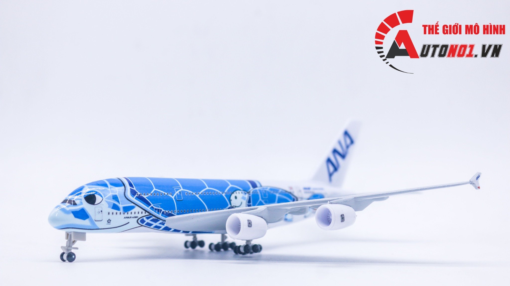  Mô hình máy bay Nhật Bản ANA Airlines Airbus A380 blue kích thước 20cm MB20086 