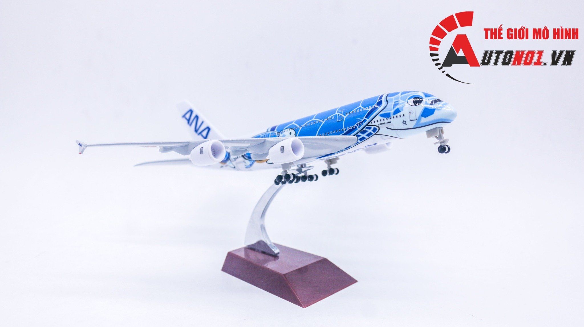  Mô hình máy bay Nhật Bản ANA Airlines Airbus A380 blue kích thước 20cm MB20086 