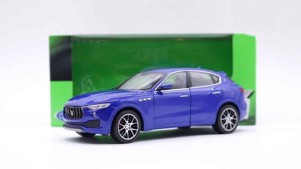  Mô hình xe Maserati Levante Blue đánh lái được 1:24 Welly 7466 