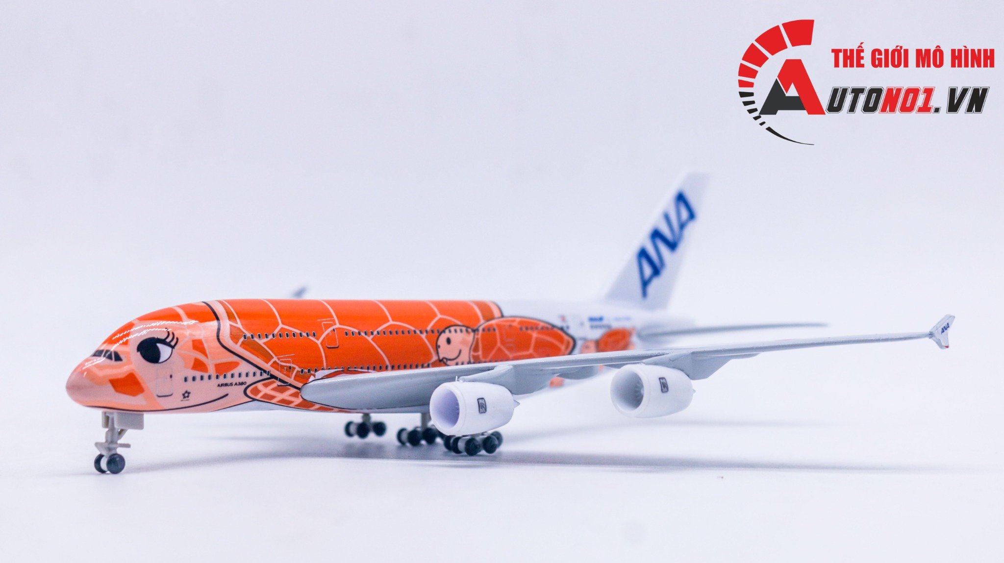  Mô hình máy bay Nhật Bản ANA Airlines Airbus A380 orange kích thước 20cm MB20088 