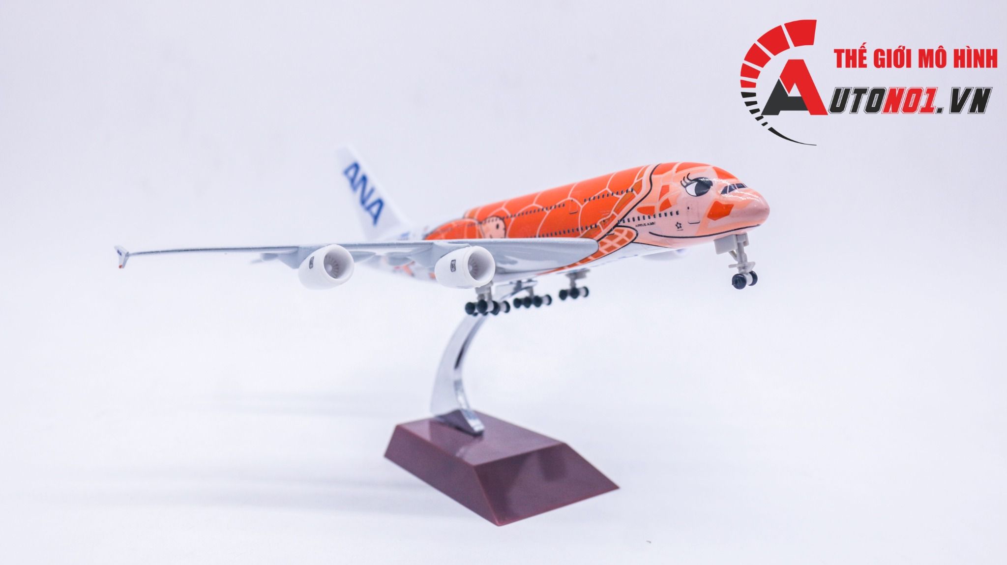  Mô hình máy bay Nhật Bản ANA Airlines Airbus A380 orange kích thước 20cm MB20088 