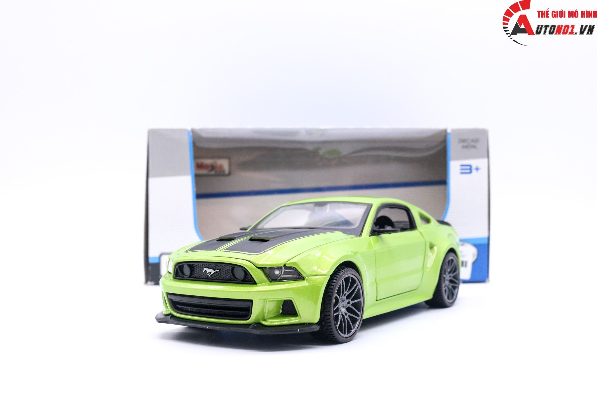  Mô hình xe Ford Mustang New Street Racer Met Green 1:24 Maisto OT24008 