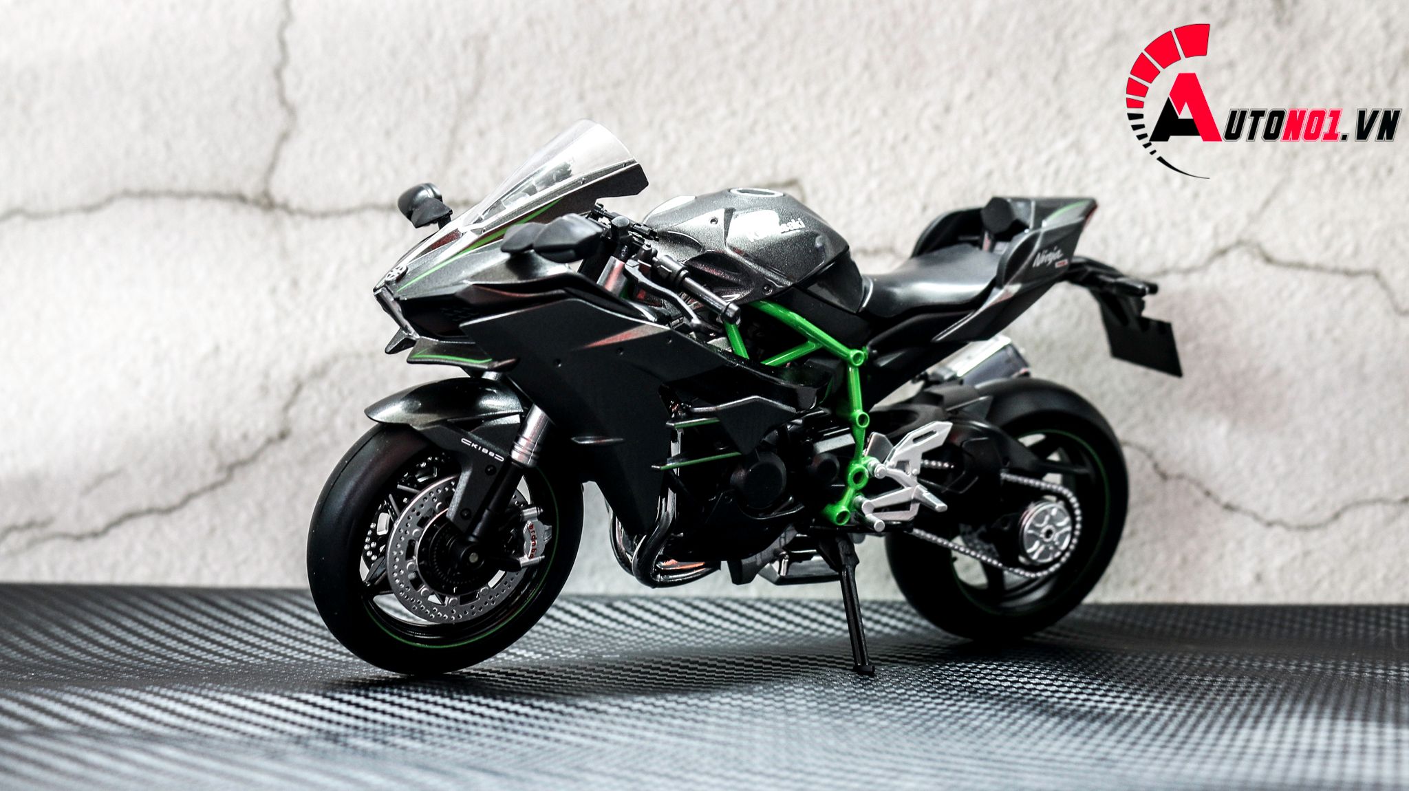  Mô hình xe Kawasaki Ninja H2 1:12 Aoshima 2686 