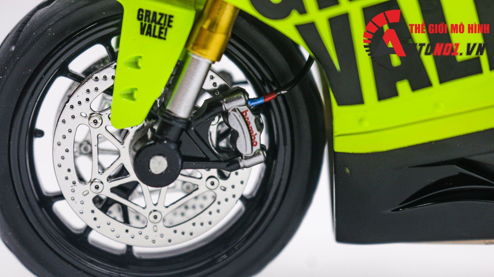  Mô hình xe Ducati 1199 custom Grazie Vale 46 độ nồi có ben nâng tỉ lệ 1:12 Autono1 Jiaye model D243 