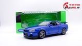  MÔ HÌNH XE NISSAN SKYLINE GT-R R34 BLUE 1:24 WELLY 7450 