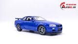  MÔ HÌNH XE NISSAN SKYLINE GT-R R34 BLUE 1:24 WELLY 7450 