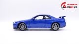  MÔ HÌNH XE NISSAN SKYLINE GT-R R34 BLUE 1:24 WELLY 7450 