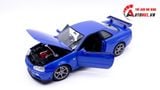  MÔ HÌNH XE NISSAN SKYLINE GT-R R34 BLUE 1:24 WELLY 7450 