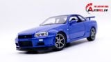  MÔ HÌNH XE NISSAN SKYLINE GT-R R34 BLUE 1:24 WELLY 7450 