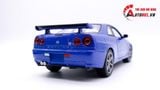  MÔ HÌNH XE NISSAN SKYLINE GT-R R34 BLUE 1:24 WELLY 7450 