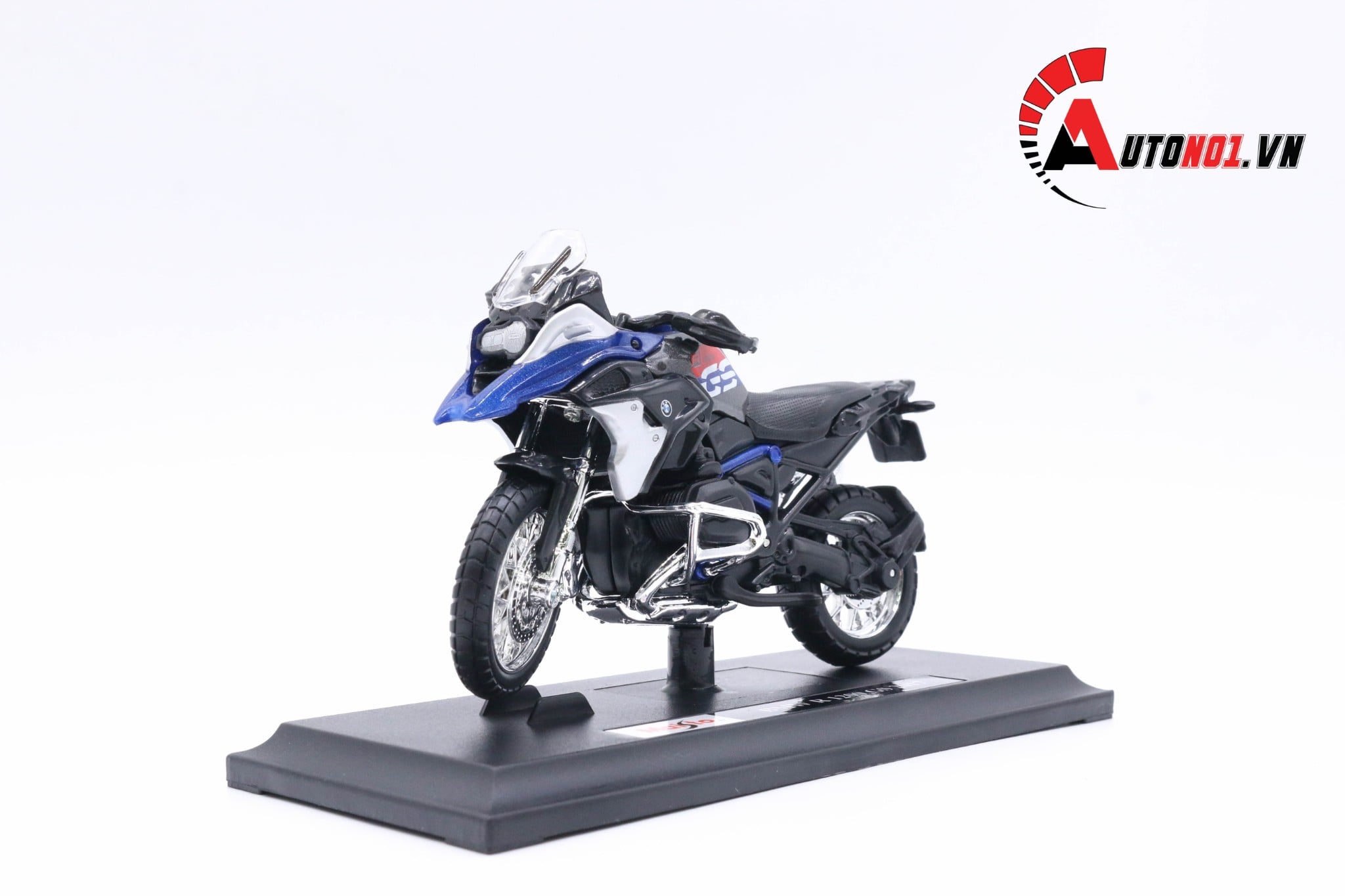  Mô hình xe mô tô BMW 1200 GS blue tỉ lệ 1:18 Maisto MT18039 