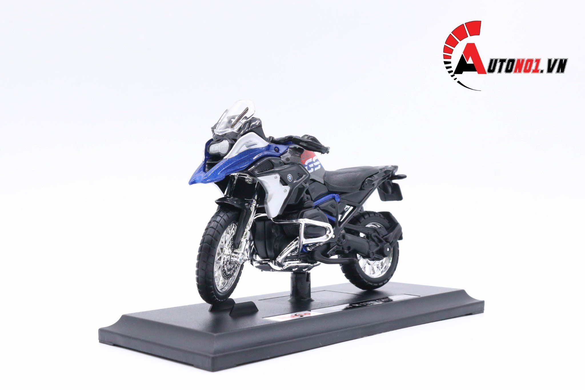  Mô hình xe mô tô BMW 1200 GS blue tỉ lệ 1:18 Maisto MT18039 
