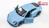  Mô hình xe Porsche Taycan Turbo S Blue tỉ lệ 1:36 Welly 8198 