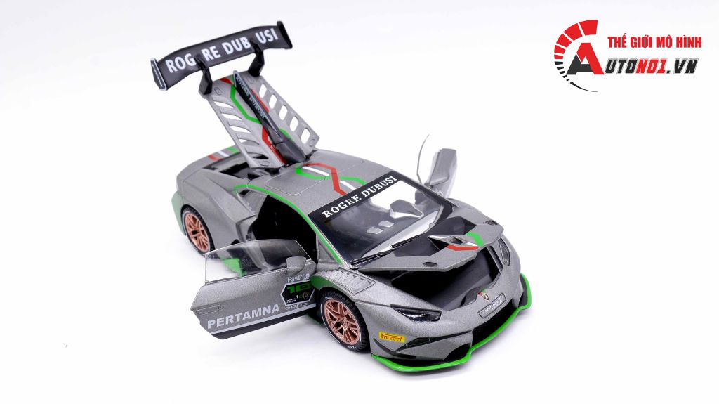 MÔ HÌNH XE LAMBORGHINI HURACAN ST EVO GREY 1:32 ALLOY 7353