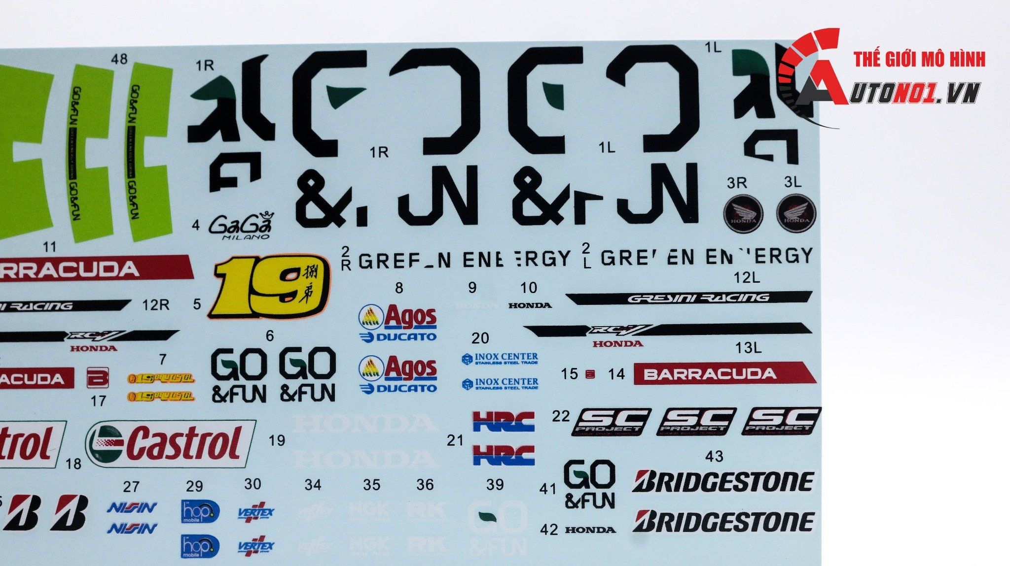  Decal nước Honda Repsol RC213V 1:12 DC144 