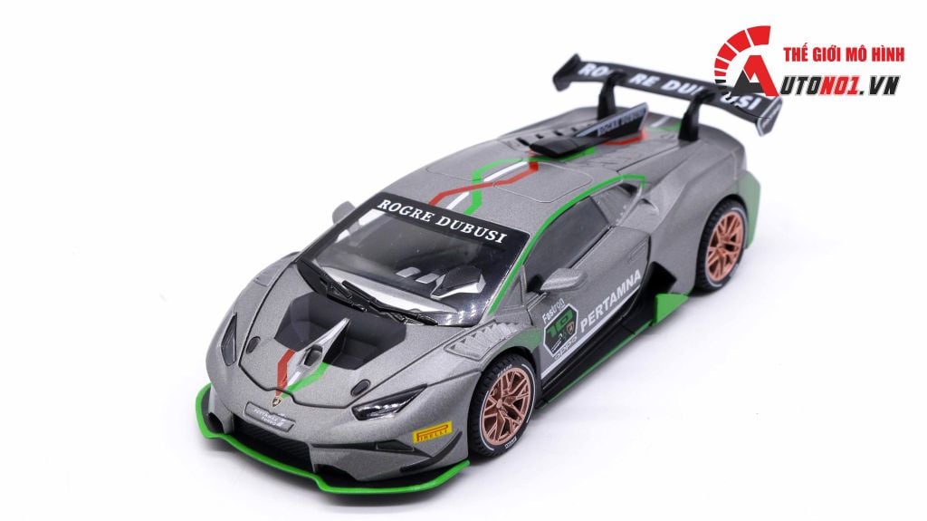 MÔ HÌNH XE LAMBORGHINI HURACAN ST EVO GREY 1:32 ALLOY 7353