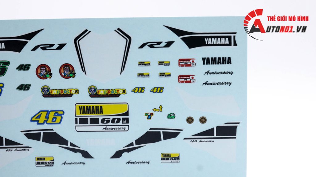 DECAL NƯỚC YAMAHA YZF-R1M 1:12 DC143