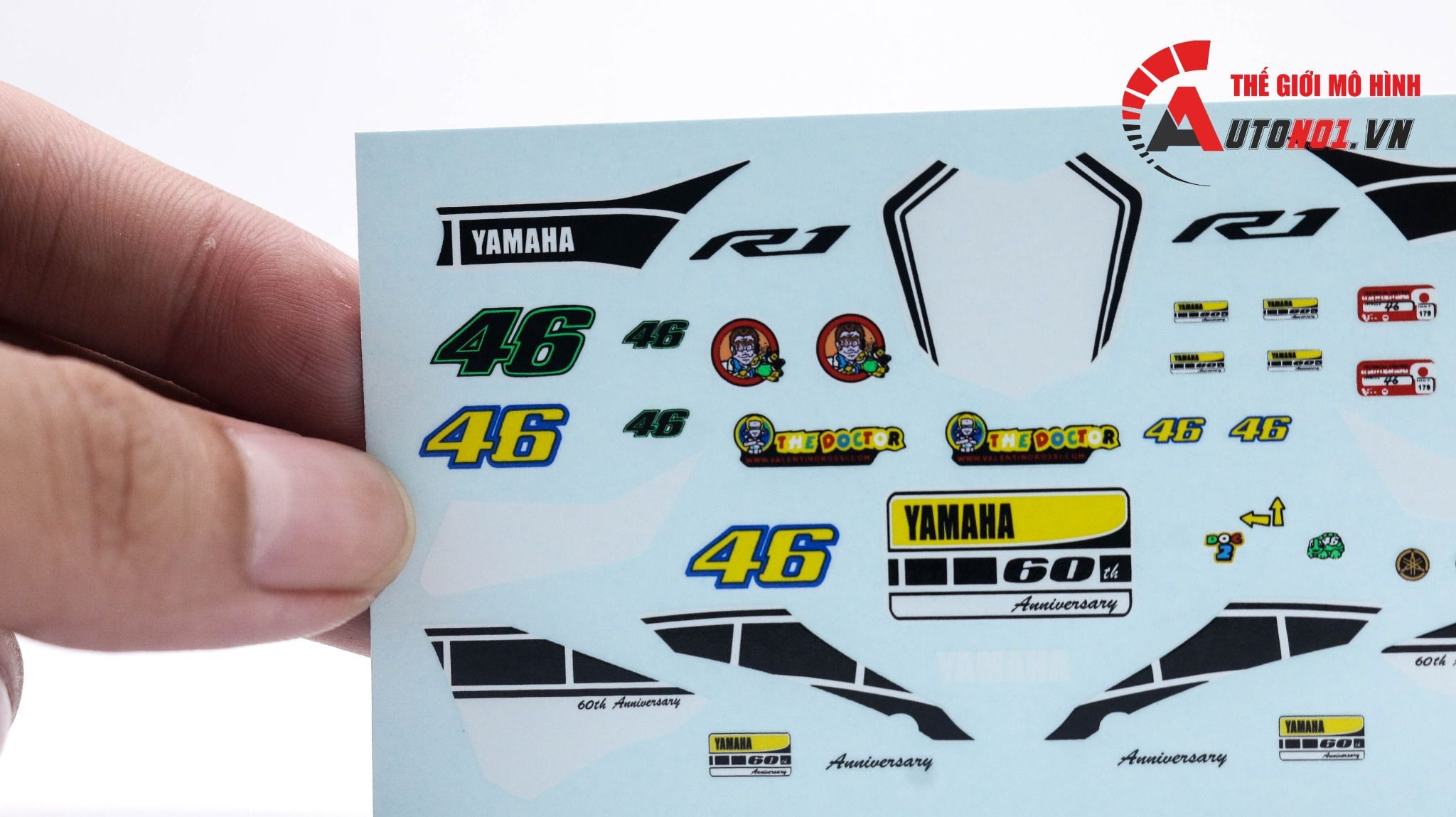  Decal nước Yamaha YZF-R1M 1:12 DC143 