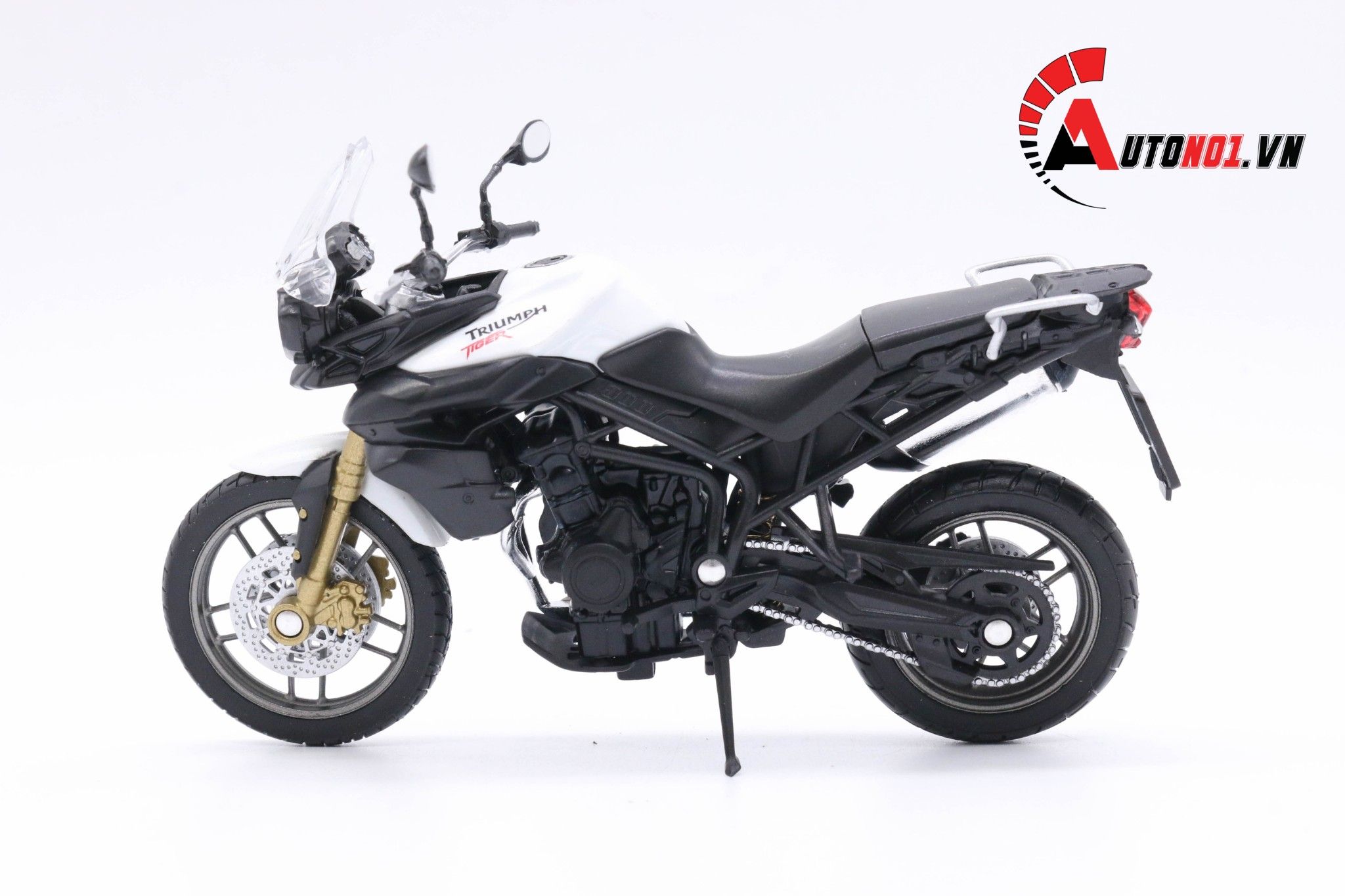  Mô hình xe mô tô Triumph tiger 800 1:18 Welly 5456 