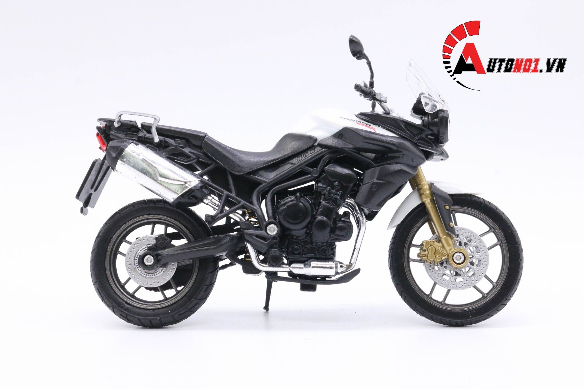  Mô hình xe mô tô Triumph tiger 800 1:18 Welly 5456 