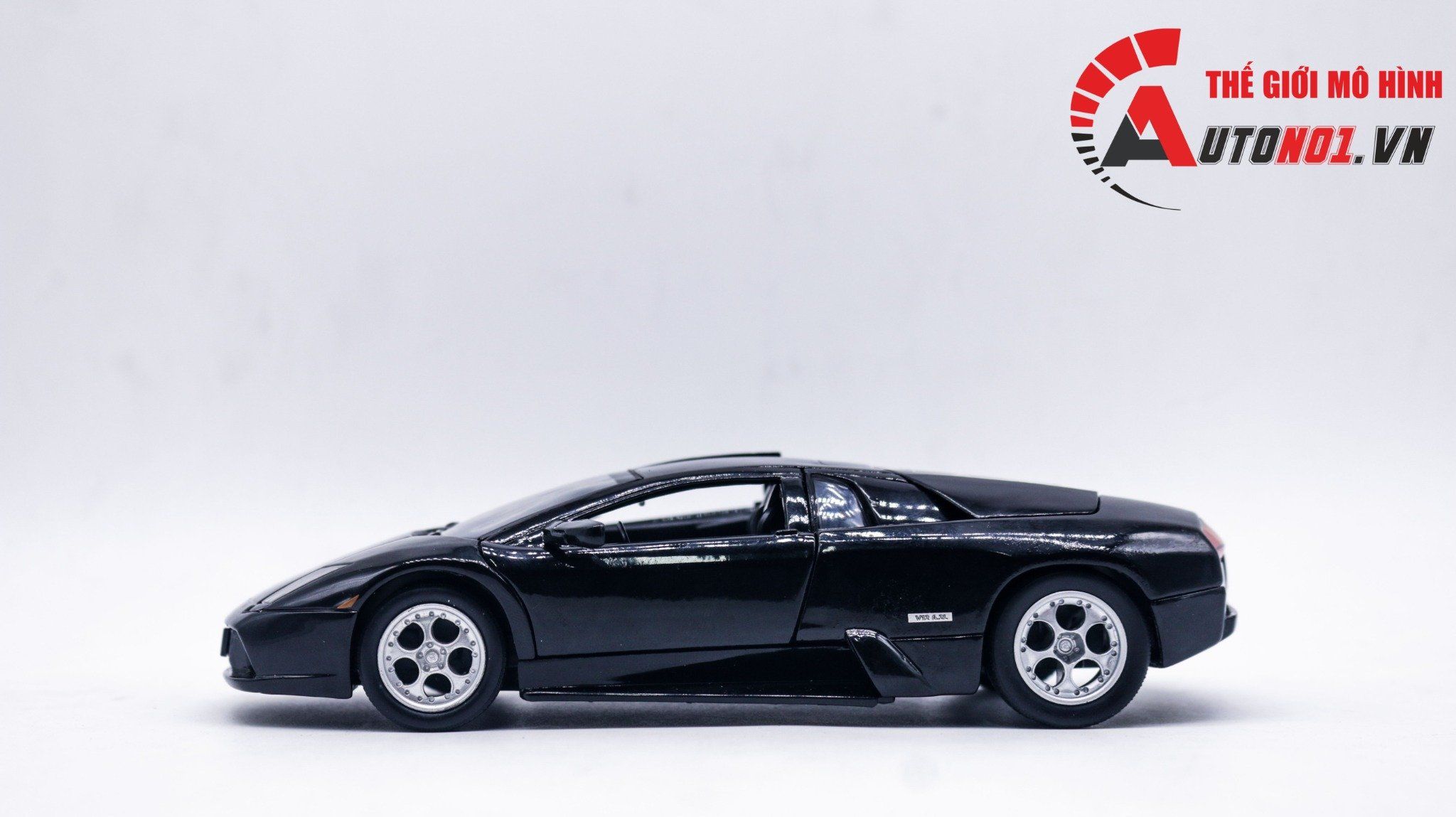  Mô hình xe Lamborghi Murcielago Black full open tỉ lệ 1:24 Welly 1350 