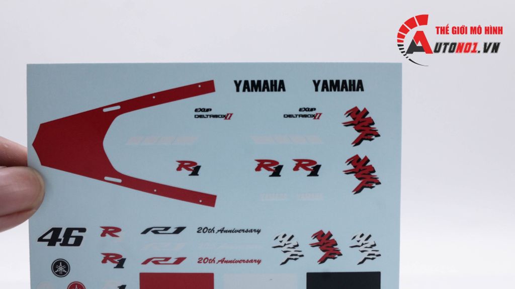 DECAL NƯỚC YAMAHA YZF-R1M 1:12 DC143