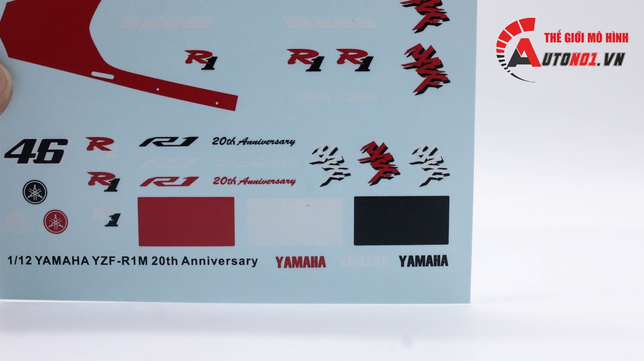  Decal nước Yamaha YZF-R1M 1:12 DC143 