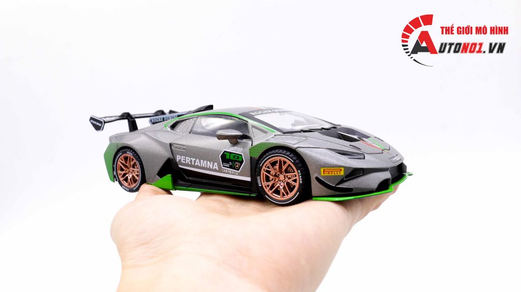 MÔ HÌNH XE LAMBORGHINI HURACAN ST EVO GREY 1:32 ALLOY 7353