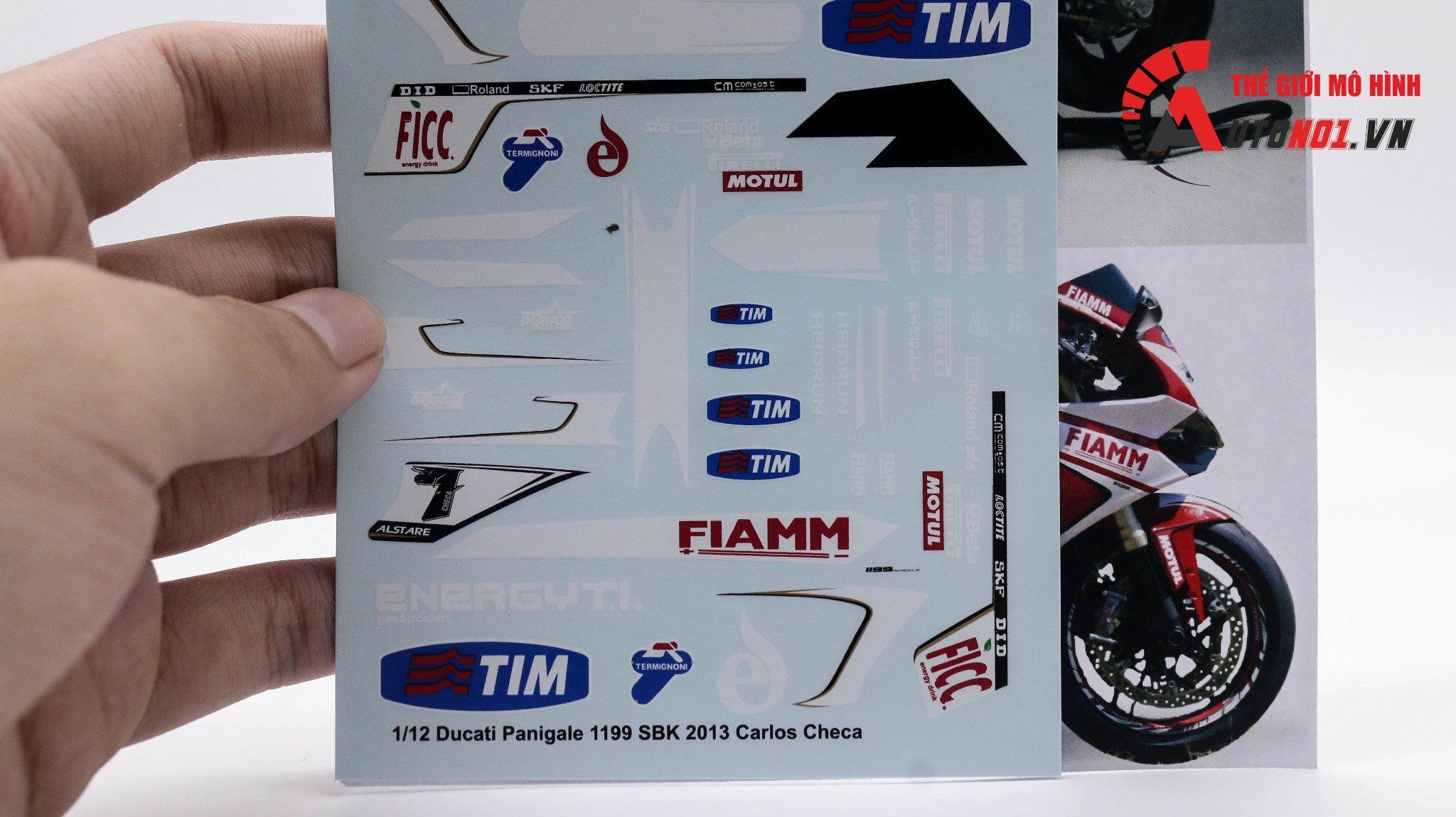  Decal nước Ducati 1199 Panigale 1:12 DC066 