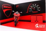  COMBO MÔ HÌNH XE & SHOWROOM TRƯNG BÀY DUCATI 1199 PANIGALE 1:12 MAISTO CB002 