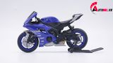  Mô hình xe độ Yamaha R6 Blue Pô Akrapovic 1:12 Autono1 Welly D207E 