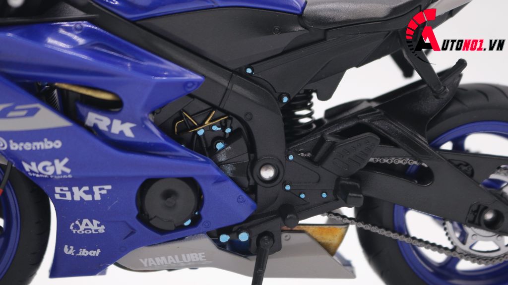 MÔ HÌNH XE YAMAHA R6 BLUE ĐỘ PÔ SC AUTONO1 D159