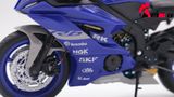  Mô hình xe độ Yamaha R6 Blue Pô Akrapovic 1:12 Autono1 Welly D207E 