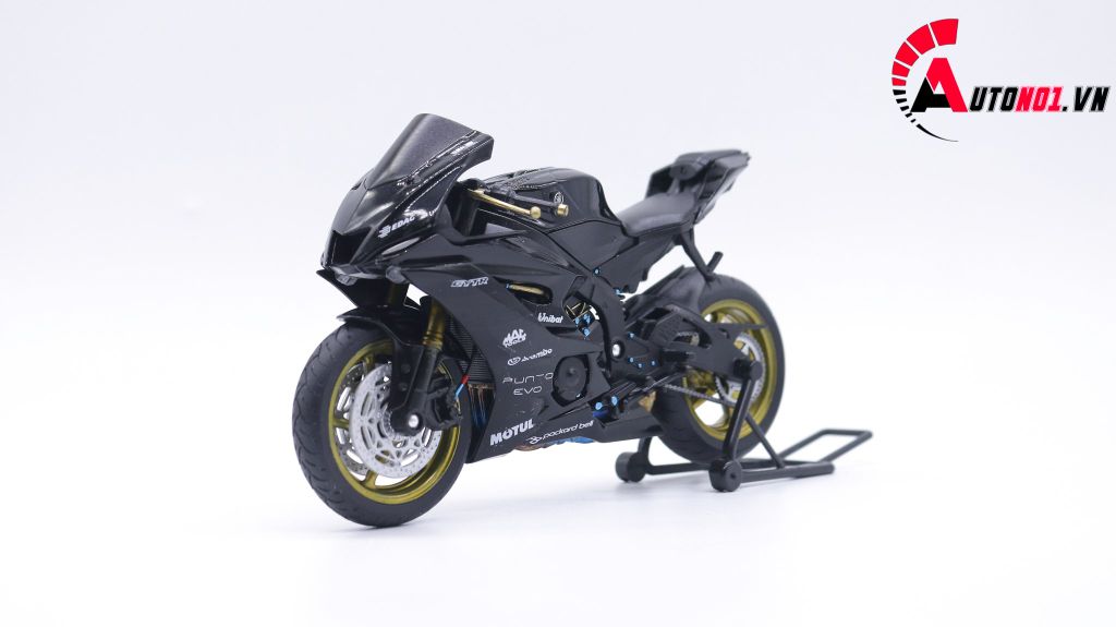 MÔ HÌNH XE YAMAHA R6 BLACK ĐỘ MÂM - PÔ KIM LOẠI AUTONO1 D158