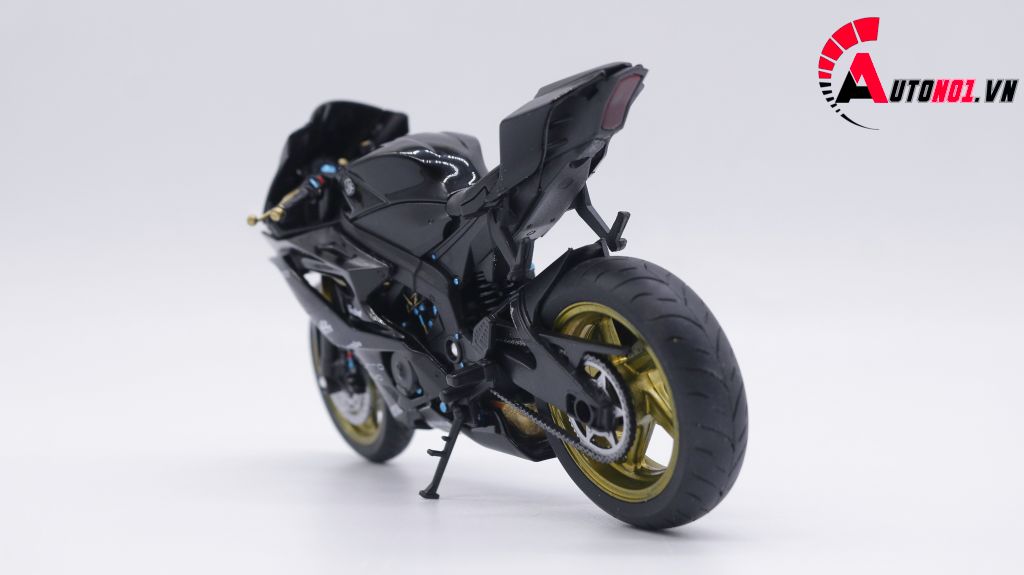 MÔ HÌNH XE YAMAHA R6 BLACK ĐỘ MÂM - PÔ KIM LOẠI AUTONO1 D158