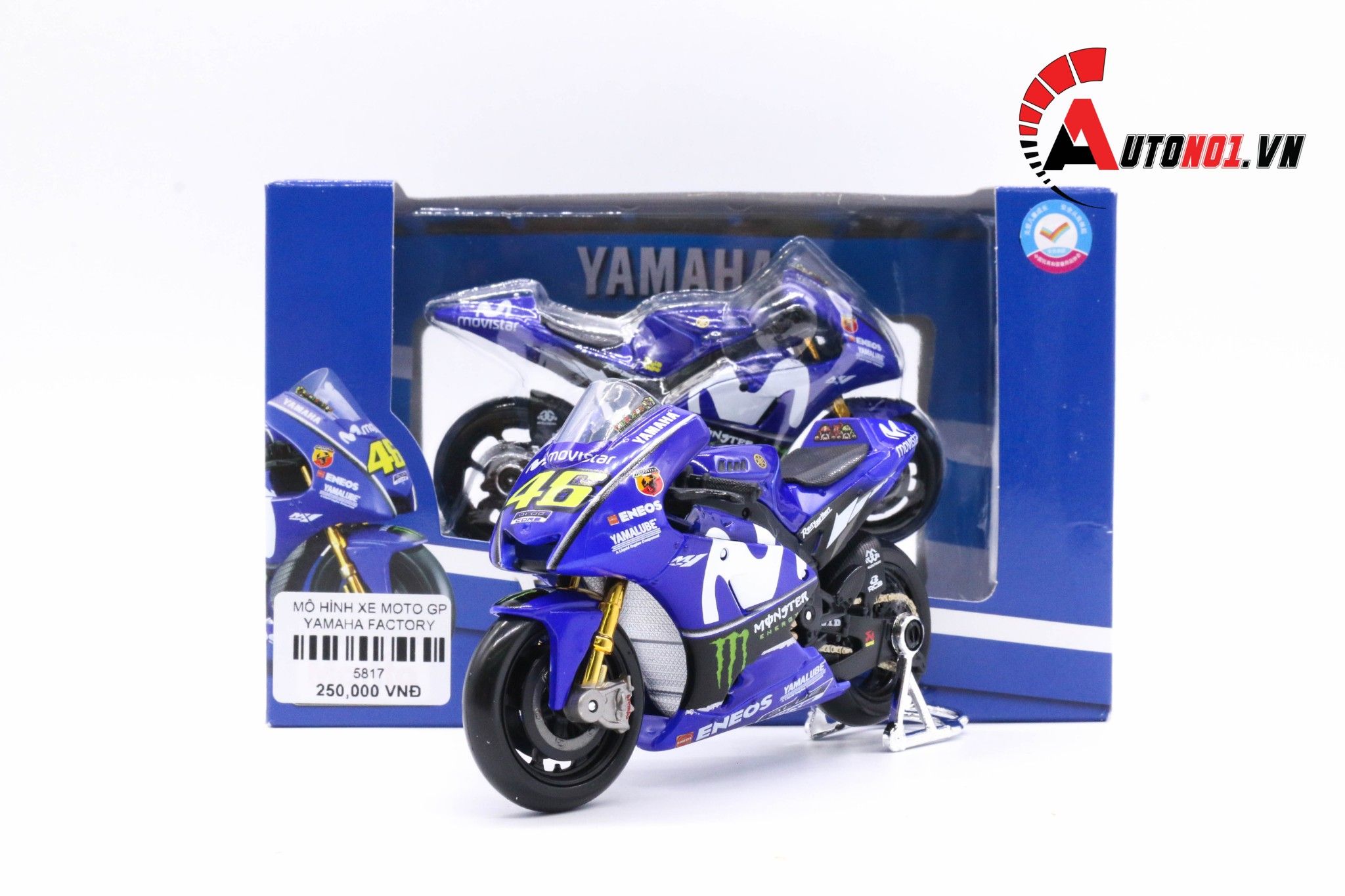 Mô hình xe moto gp Yamaha factory racing 2018 valentino rossi no46 1   Cửa Hàng Mô Hình Autono1vn