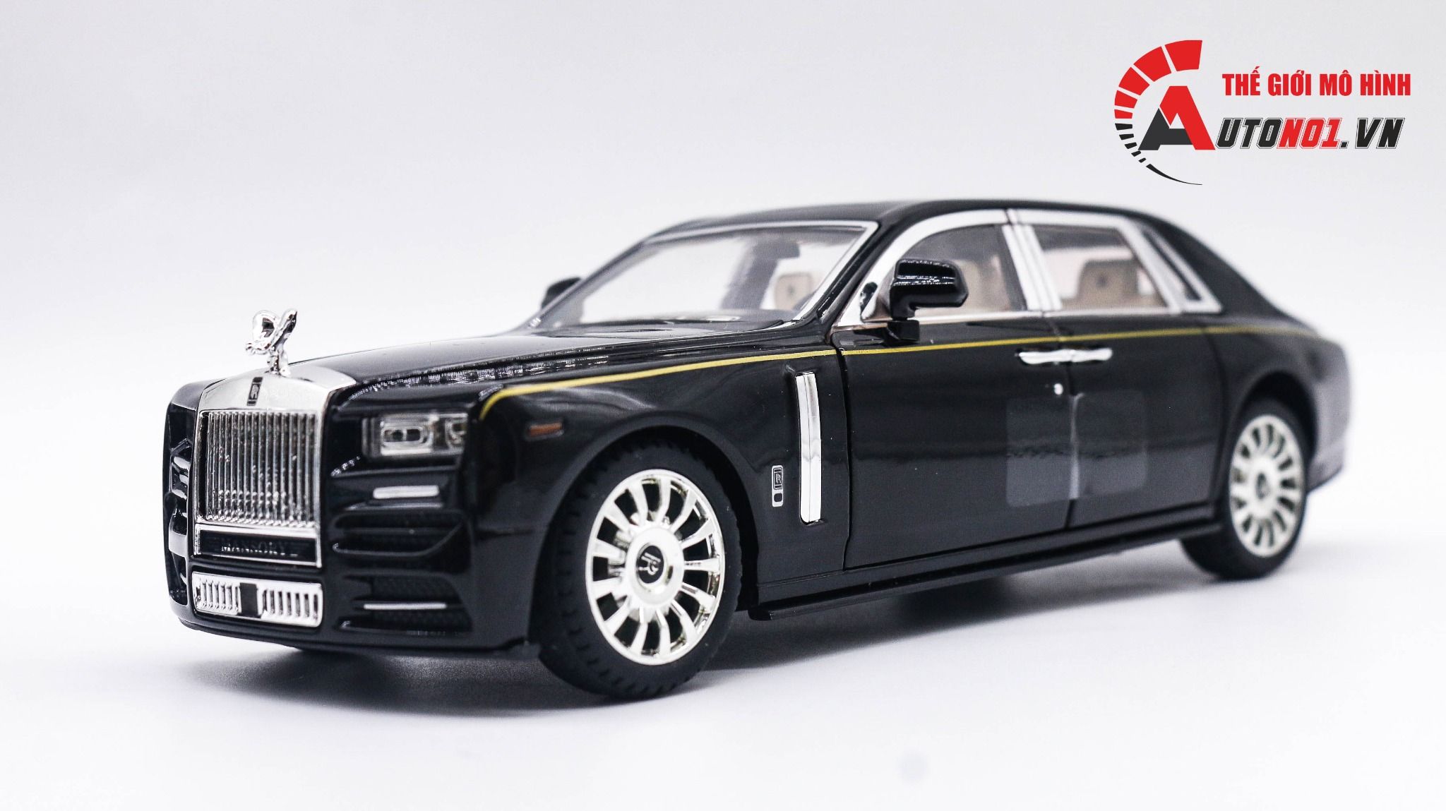  Mô hình xe Roll Royce Phantom VIII Mansory đánh lái được full open 1:24 Miniauto DC24101 7878 