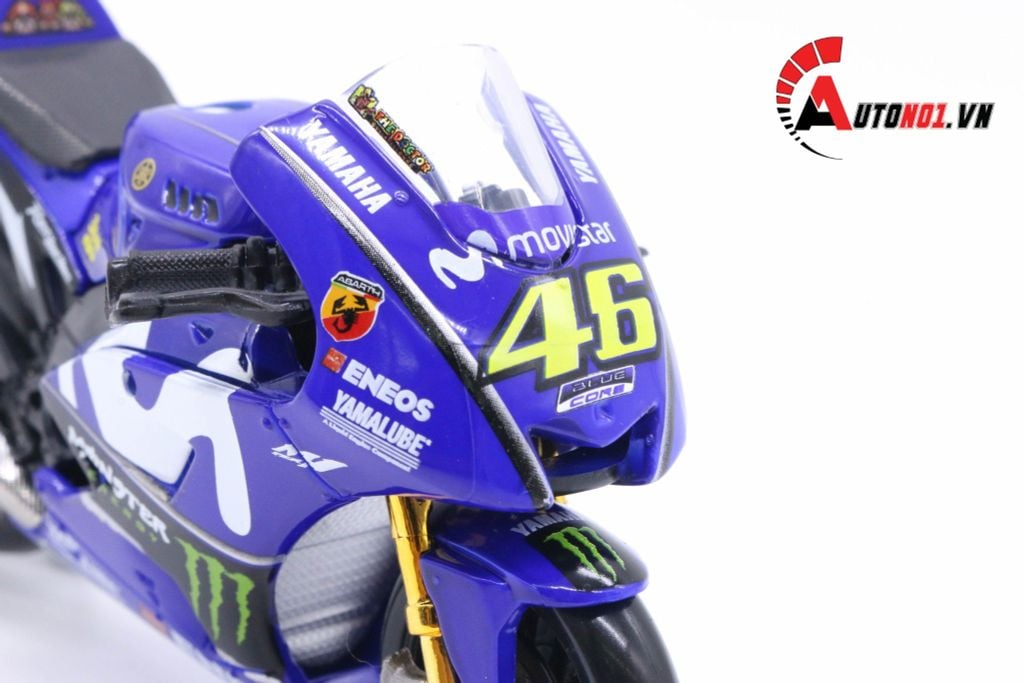 MÔ HÌNH XE MOTO GP YAMAHA FACTORY RACING 2018 VALENTINO ROSSI NO.46 1:18 MAISTO 5817