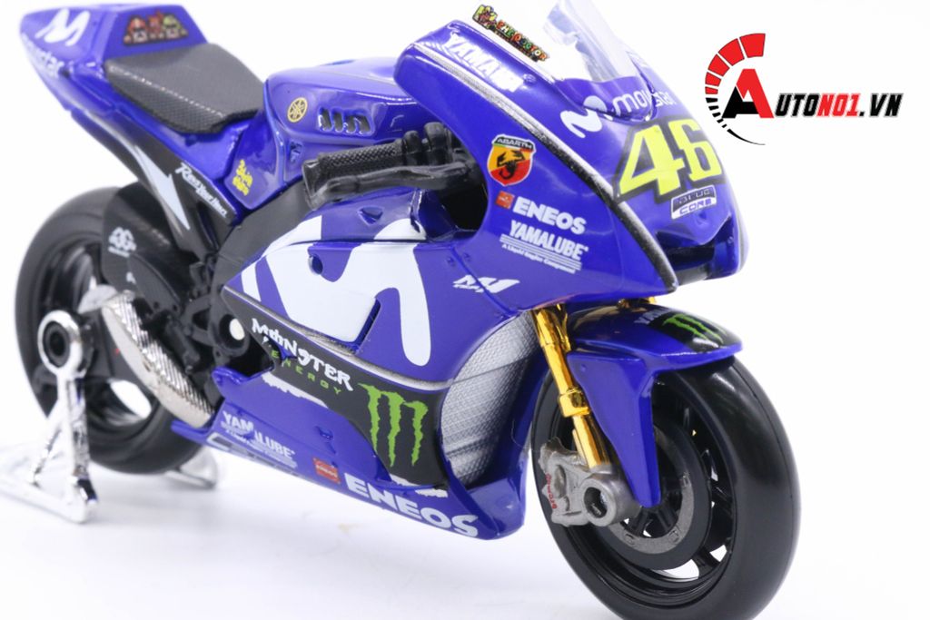 MÔ HÌNH XE MOTO GP YAMAHA FACTORY RACING 2018 VALENTINO ROSSI NO.46 1:18 MAISTO 5817